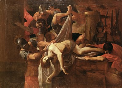 Der heilige Sebastian wird von Soldaten in die Cloaca Maxima geworfen von Lodovico Carracci